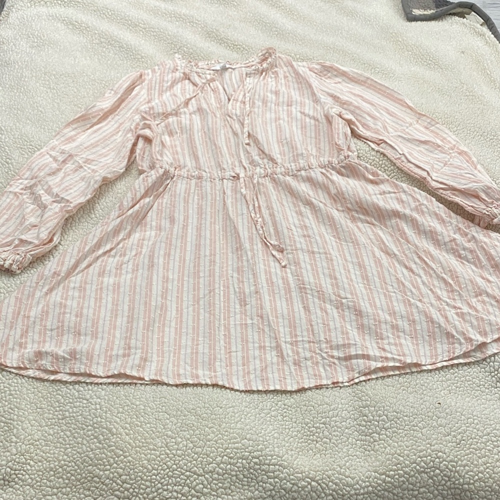 Time and Tru Long Sleeve Striped Dress - Size Large